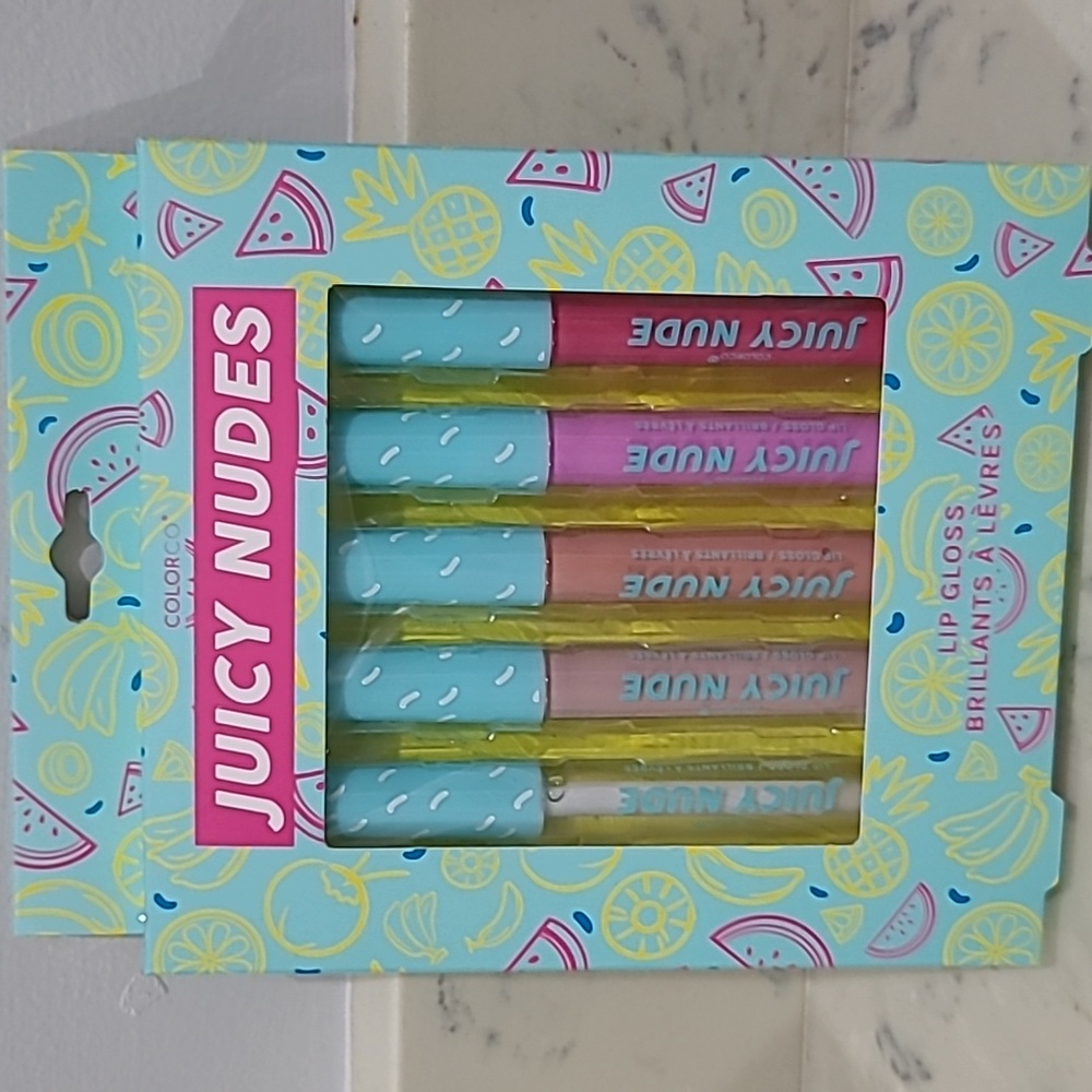 ❤️HP❤️LAST 1 - ColorCo Expressions 5pc Juicy Nudes Lip Gloss Collection NIB